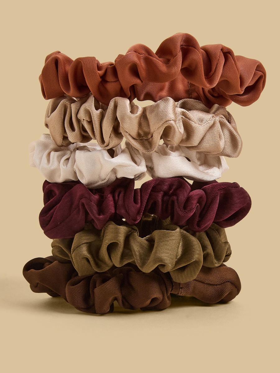 Pack of 6 - Plain Scrunchie