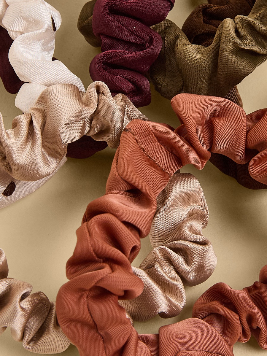 Pack of 6 - Plain Scrunchie