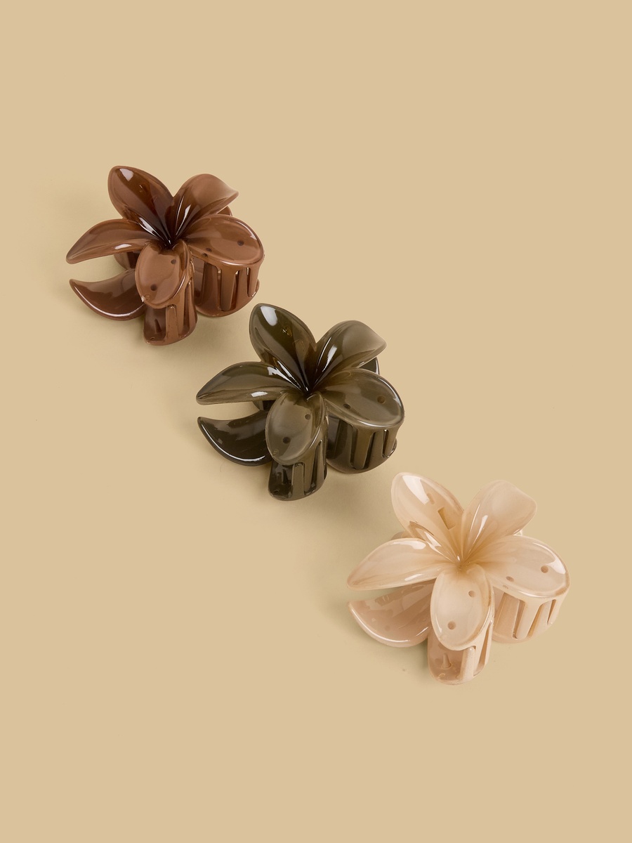 Pack of 3 - Floral Hair Clamp