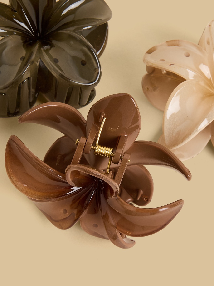 Pack of 3 - Floral Hair Clamp