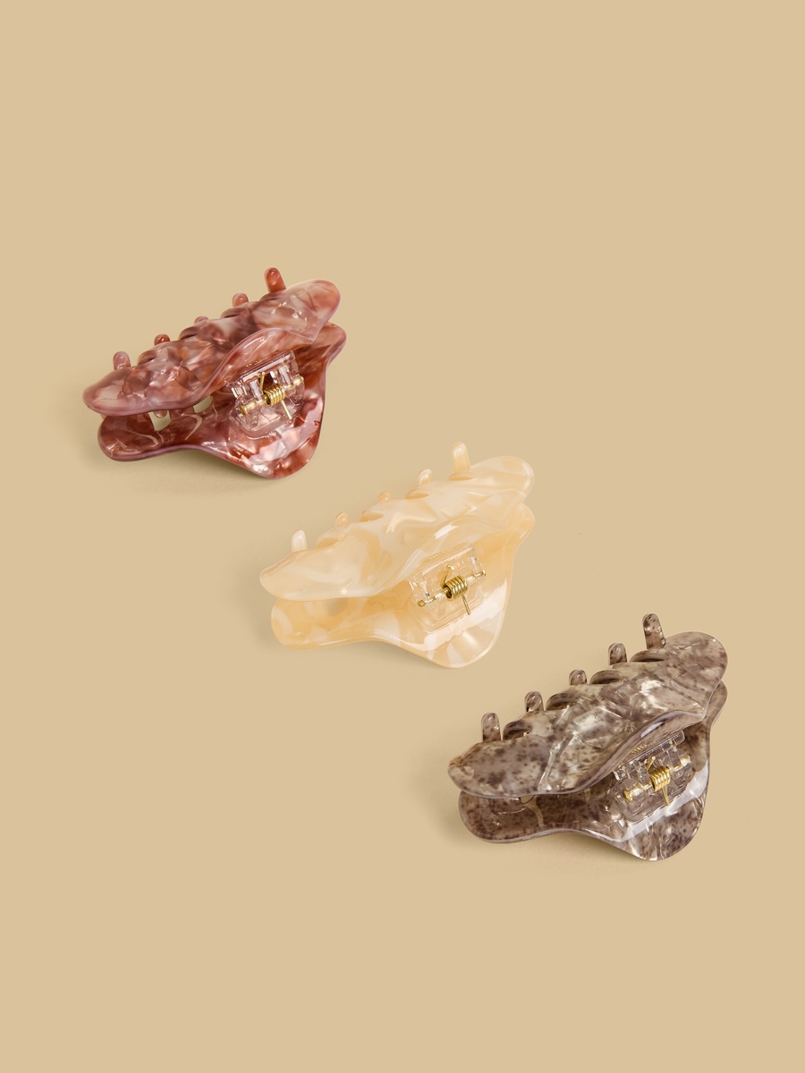 Pack of 3 - Printed Hair Clamp