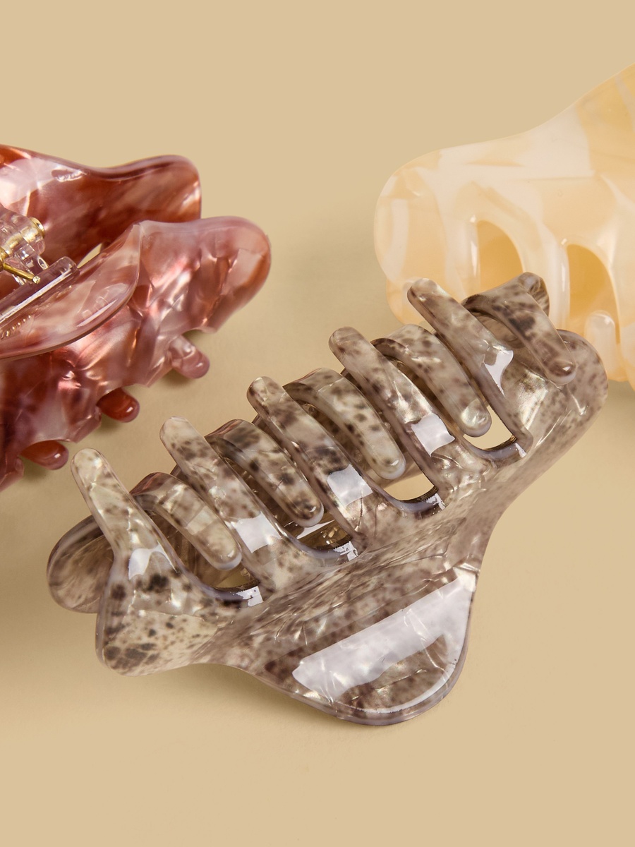 Pack of 3 - Printed Hair Clamp