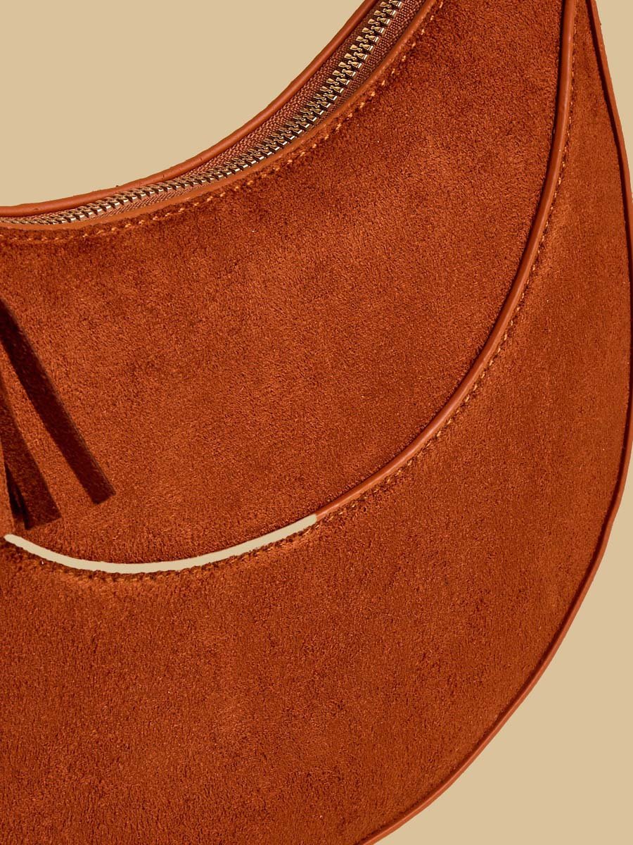 Tassel Accent Shoulder Bag with Zip Closure