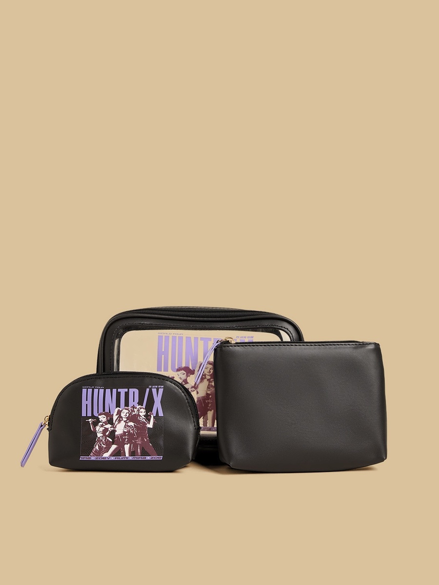 KPop Demon Hunters 3-Piece Cosmetic Pouch Set