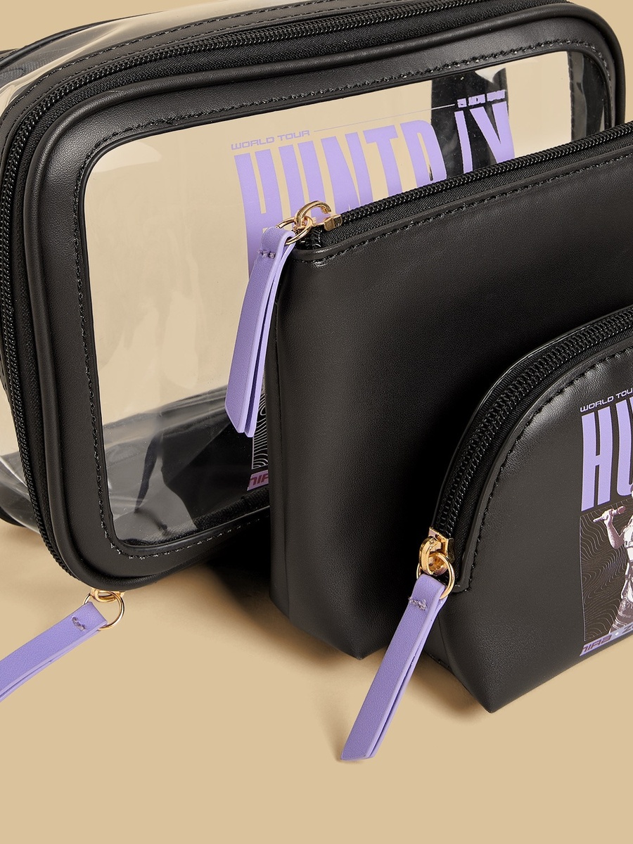 KPop Demon Hunters 3-Piece Cosmetic Pouch Set
