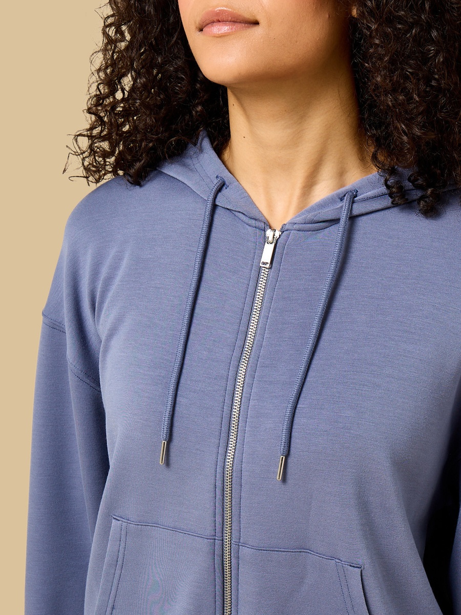 Zip Through Modal Hoodie