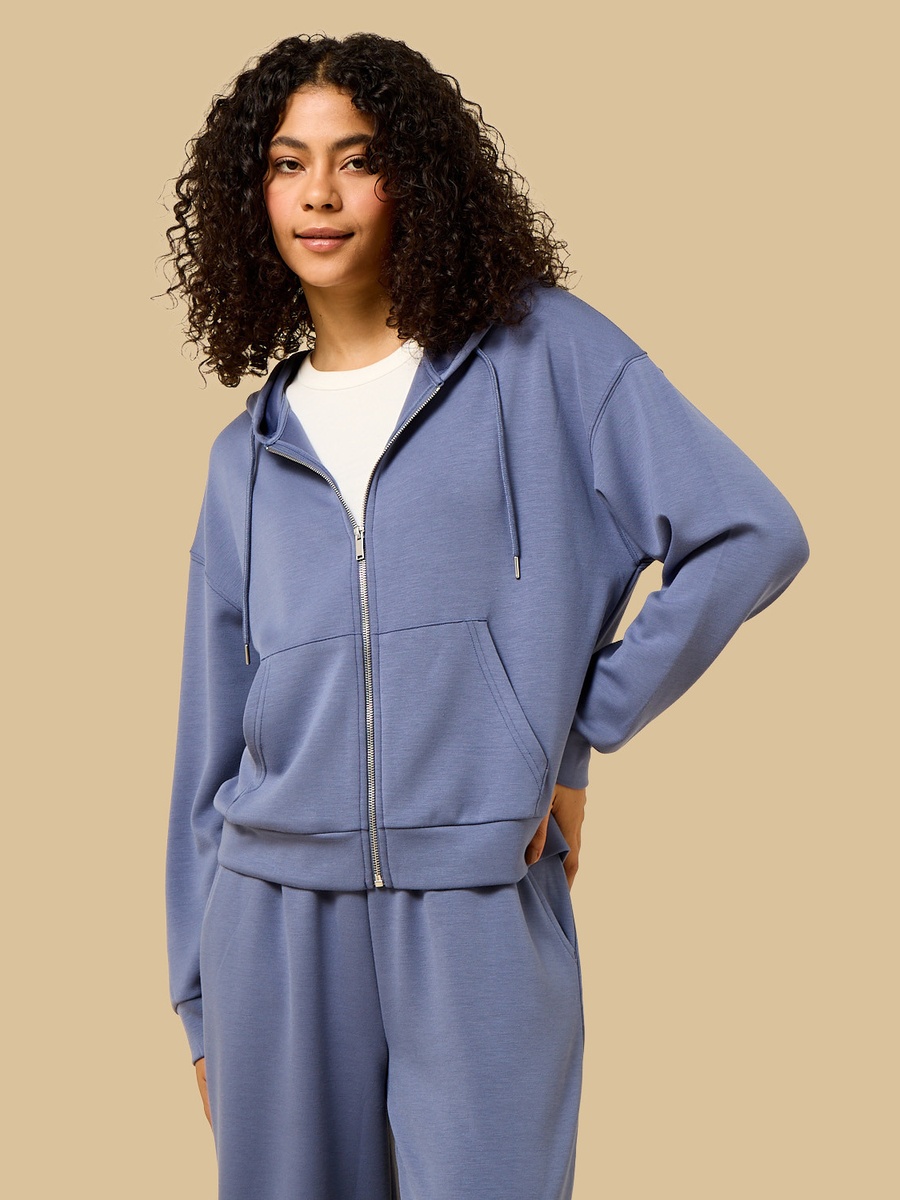 Zip Through Modal Hoodie