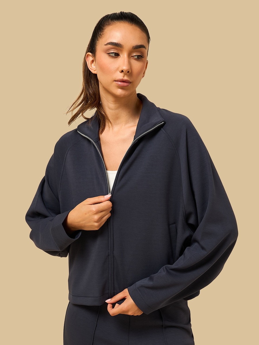 Panelled High Neck Jacket