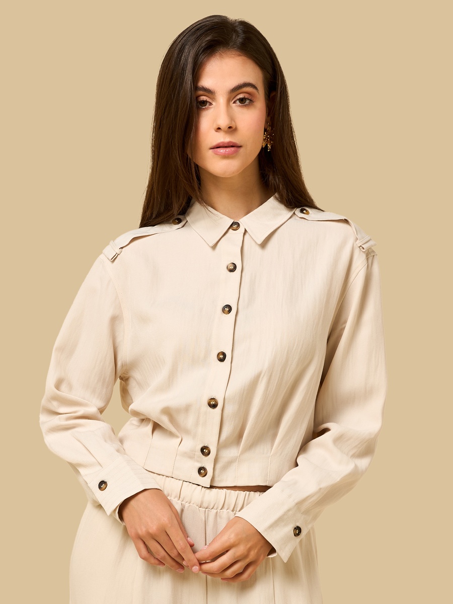 Cropped Balloon Fit Jacket