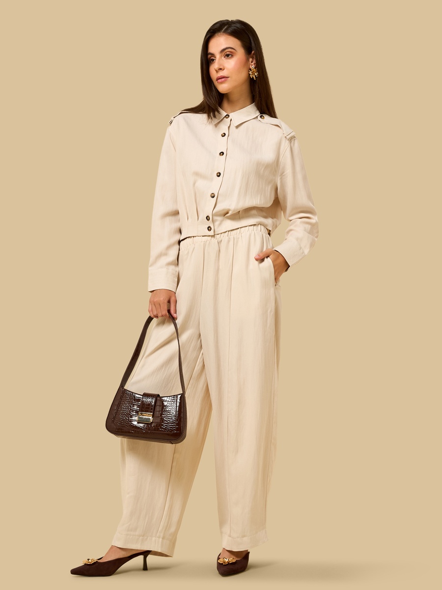 Cropped Balloon Fit Jacket