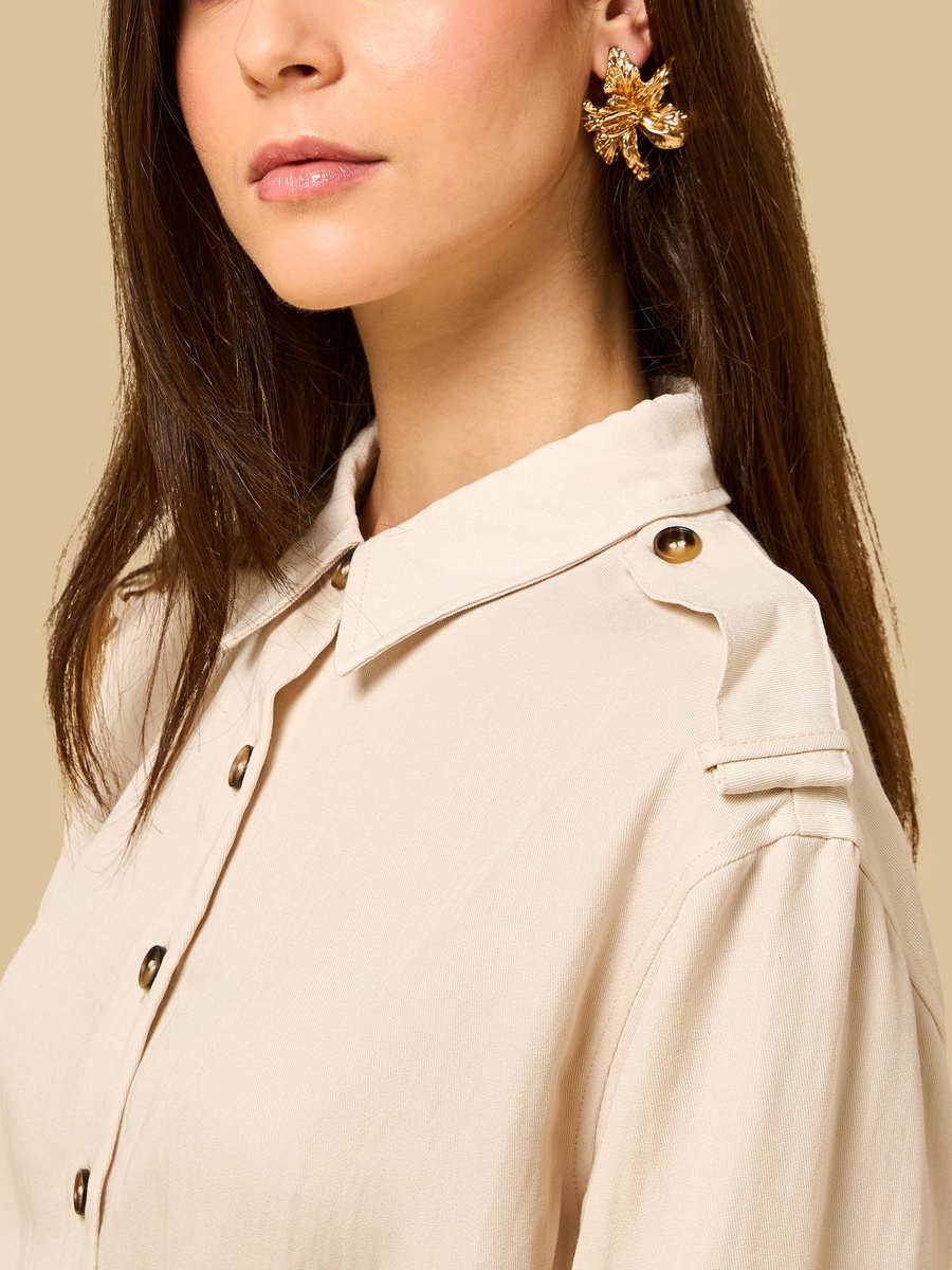 Cropped Balloon Fit Jacket