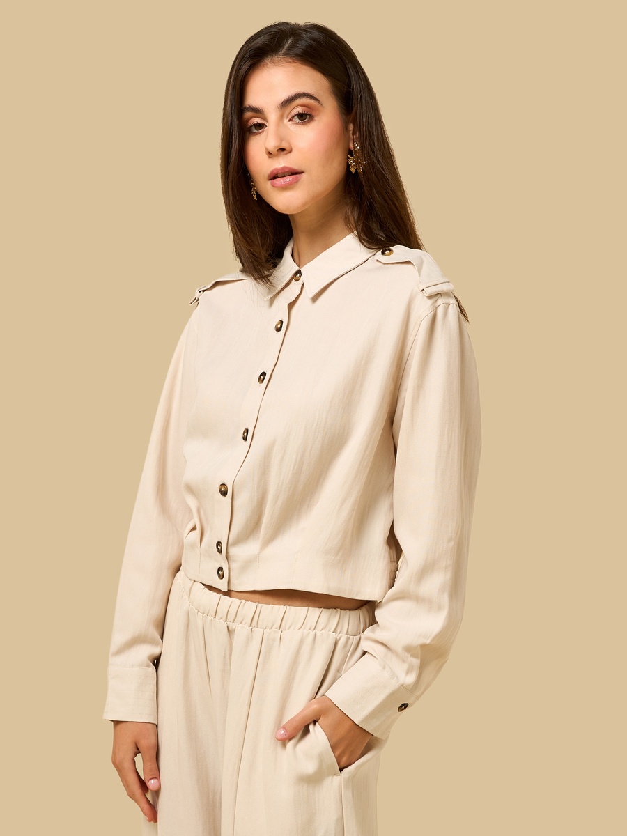 Cropped Balloon Fit Jacket