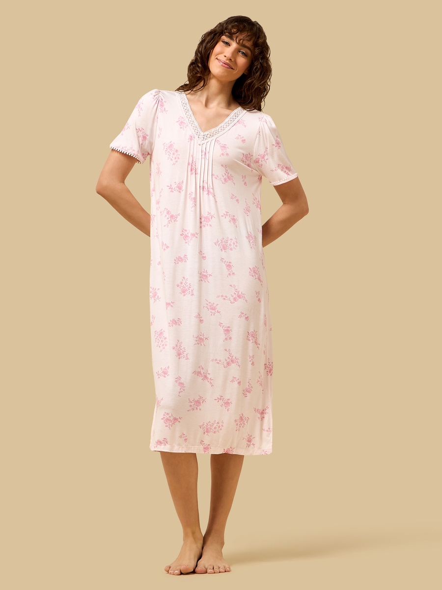 Floral Print Night Dress