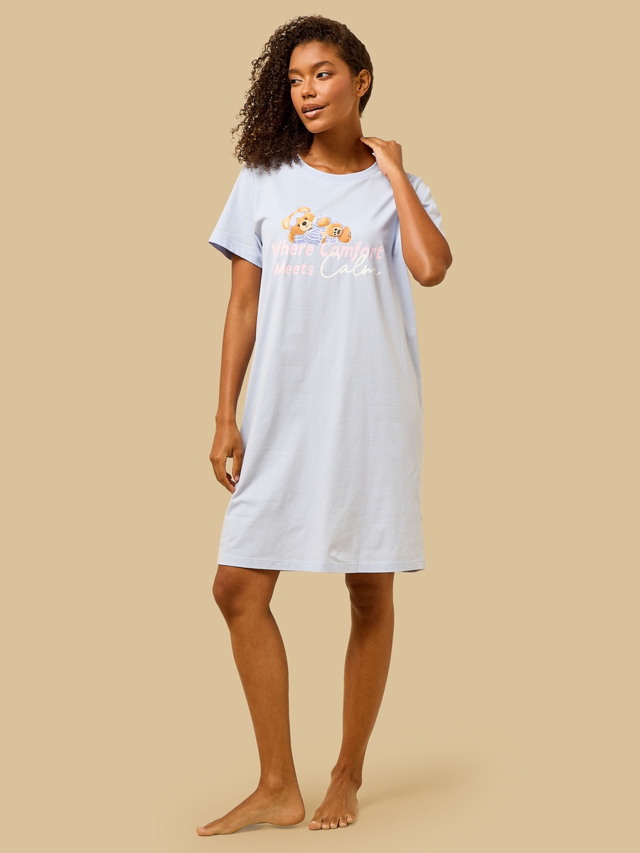 Teddy Bear Print Sleepshirt