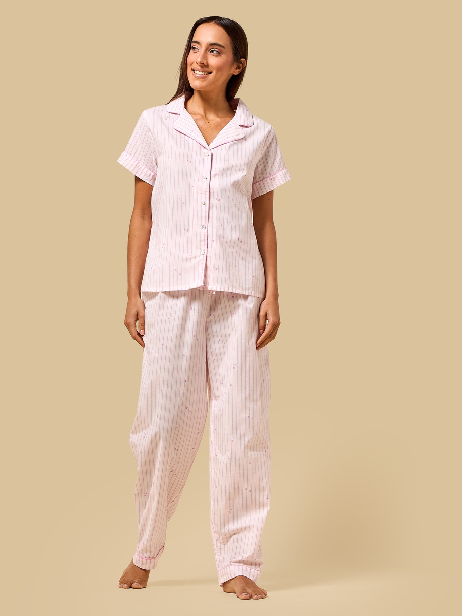 Striped Cotton Pyjama Set
