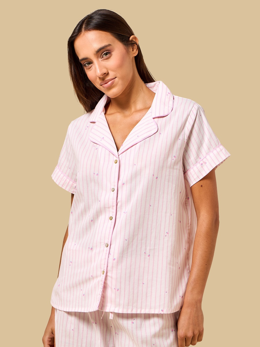 Striped Cotton Pyjama Set