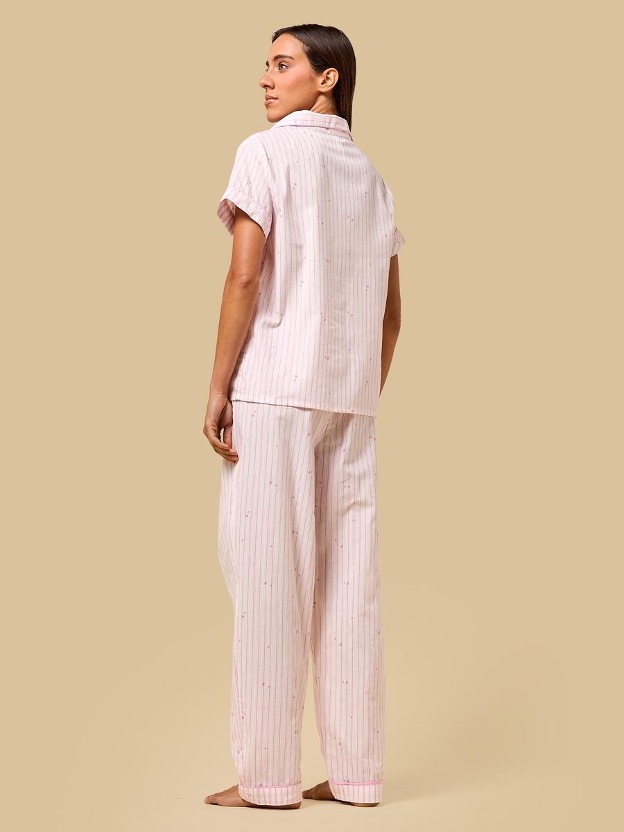 Striped Cotton Pyjama Set