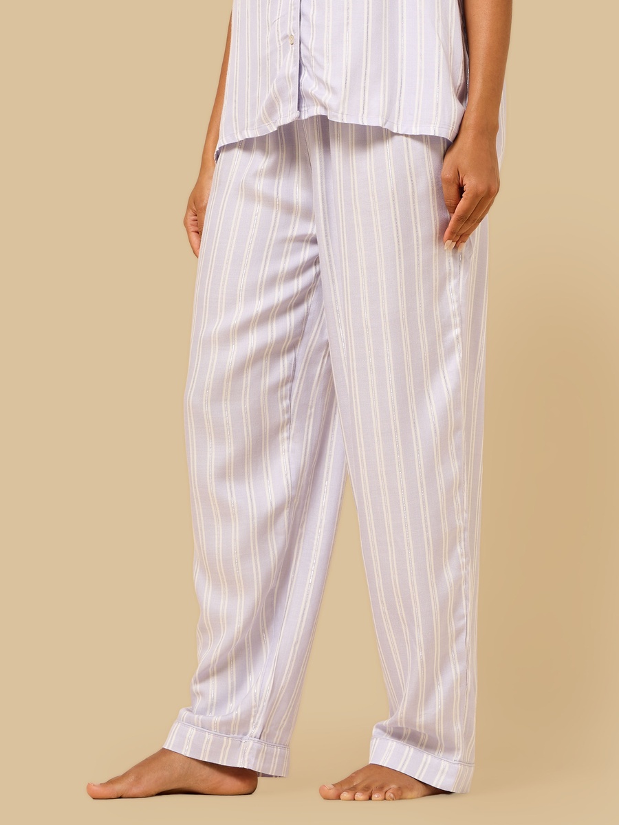 Lurex Striped Viscose Pyjama Set
