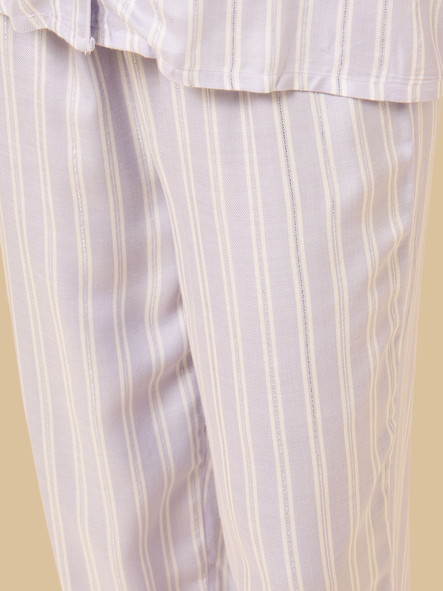 Lurex Striped Viscose Pyjama Set
