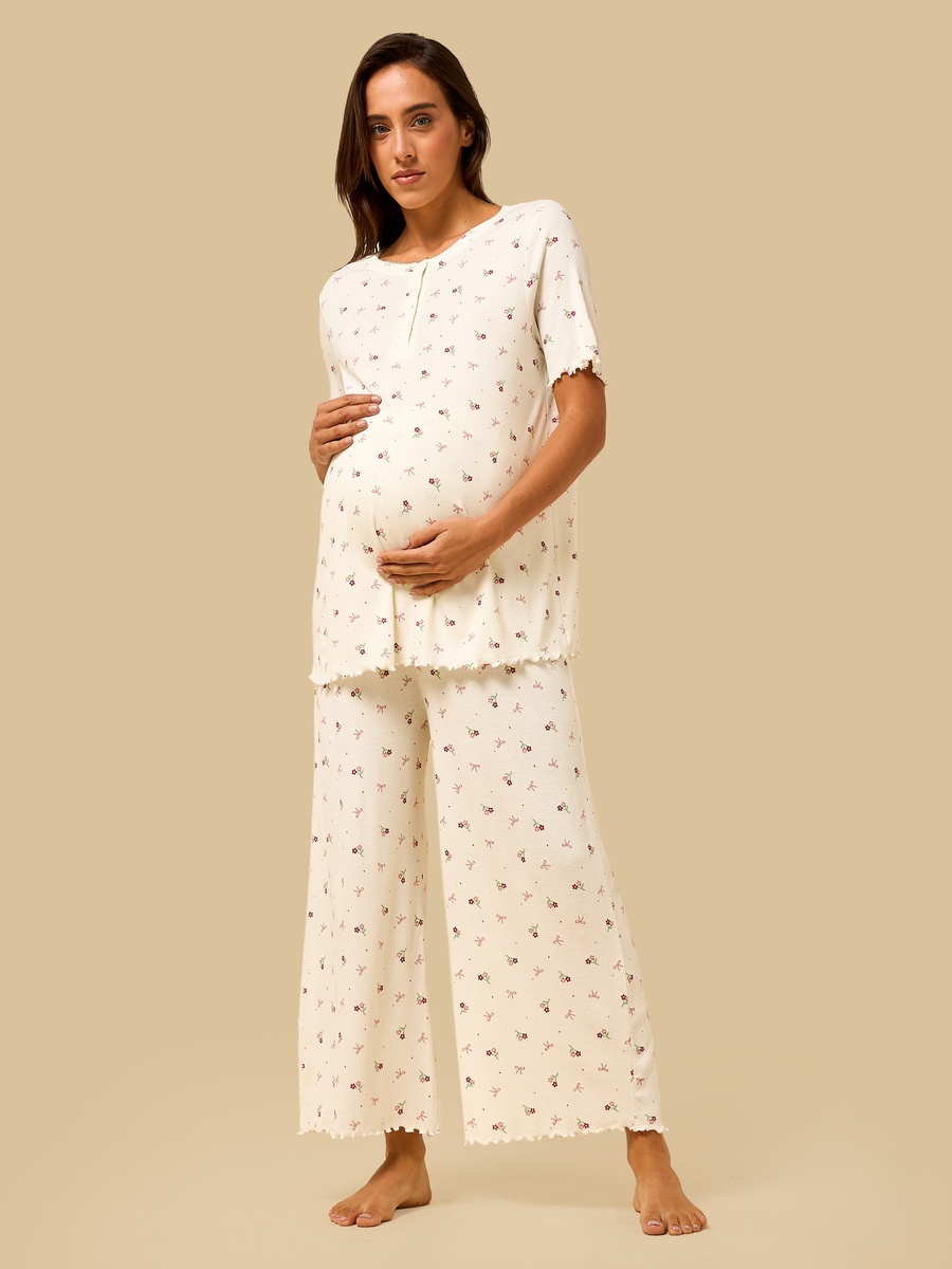 Floral Print Maternity Pyjama Set