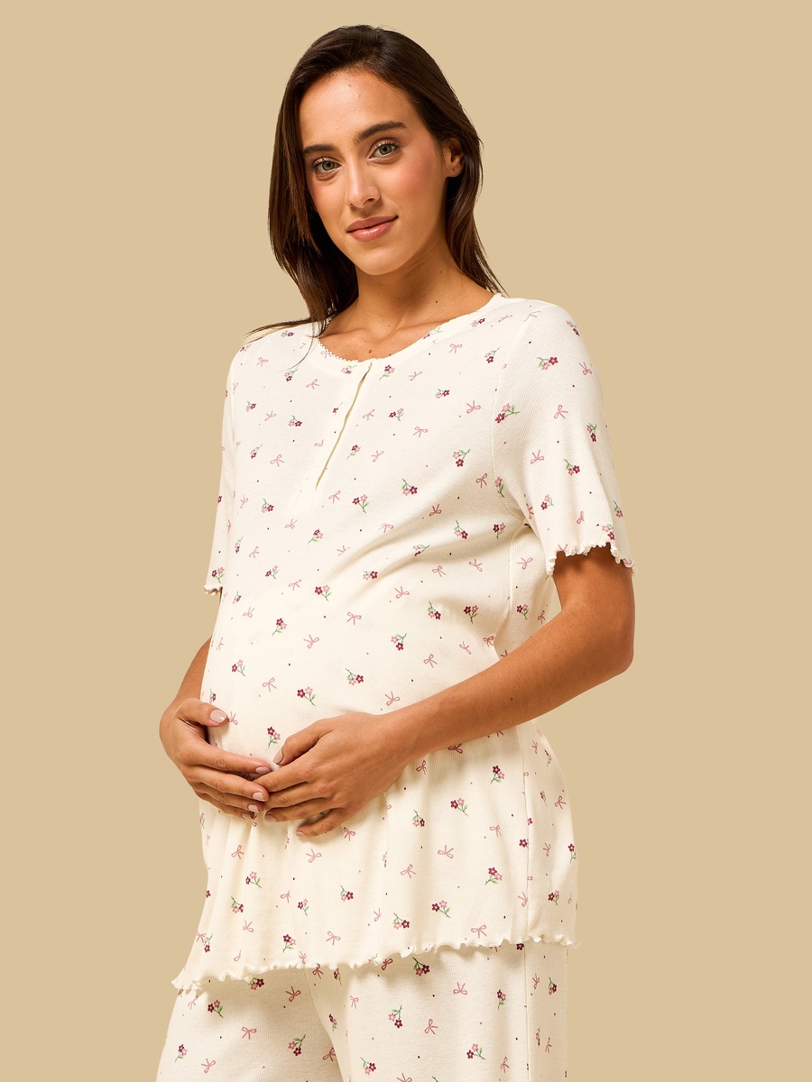 Floral Print Maternity Pyjama Set