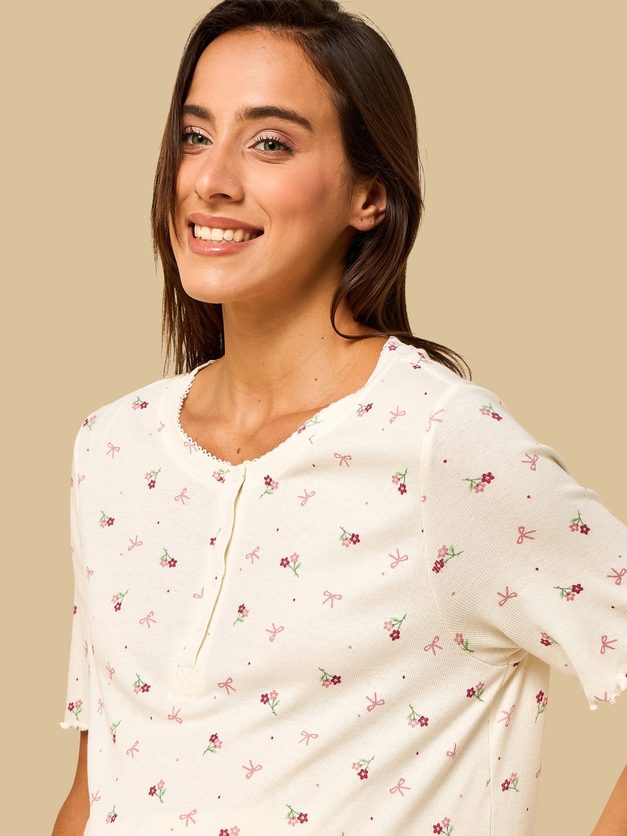 Floral Print Maternity Pyjama Set