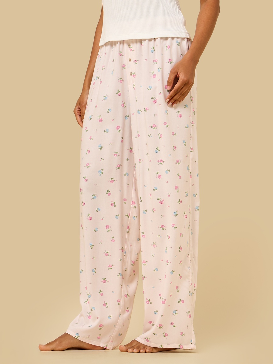 Floral Print Viscose Pyjama Set