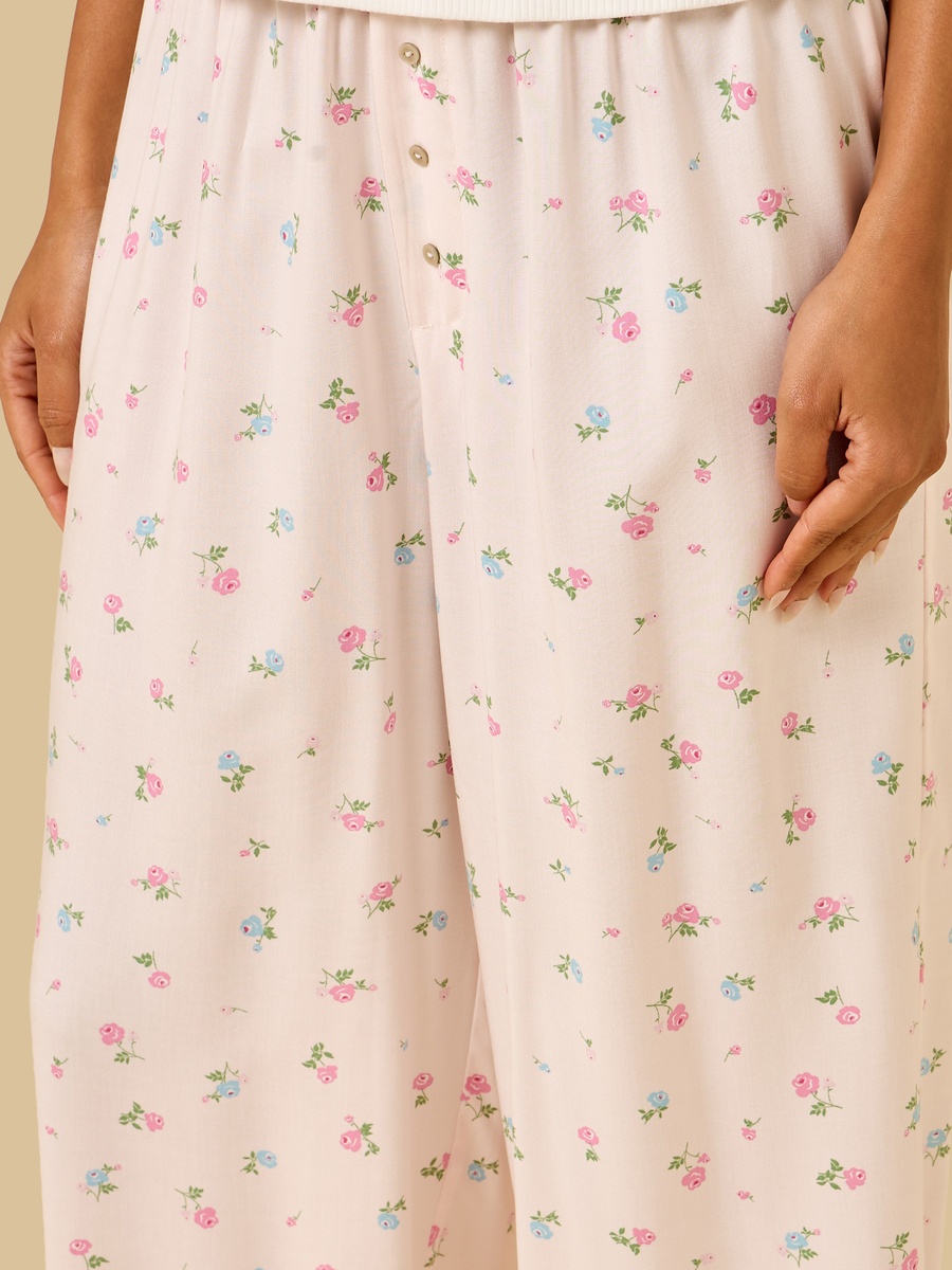 Floral Print Viscose Pyjama Set