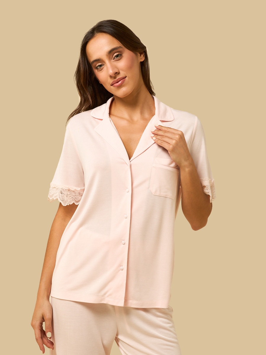 Lace Trim Pyjama Set