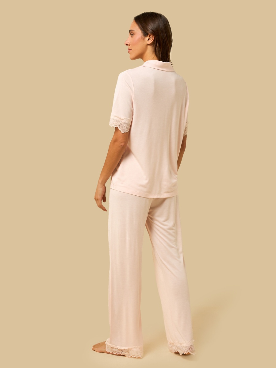 Lace Trim Pyjama Set