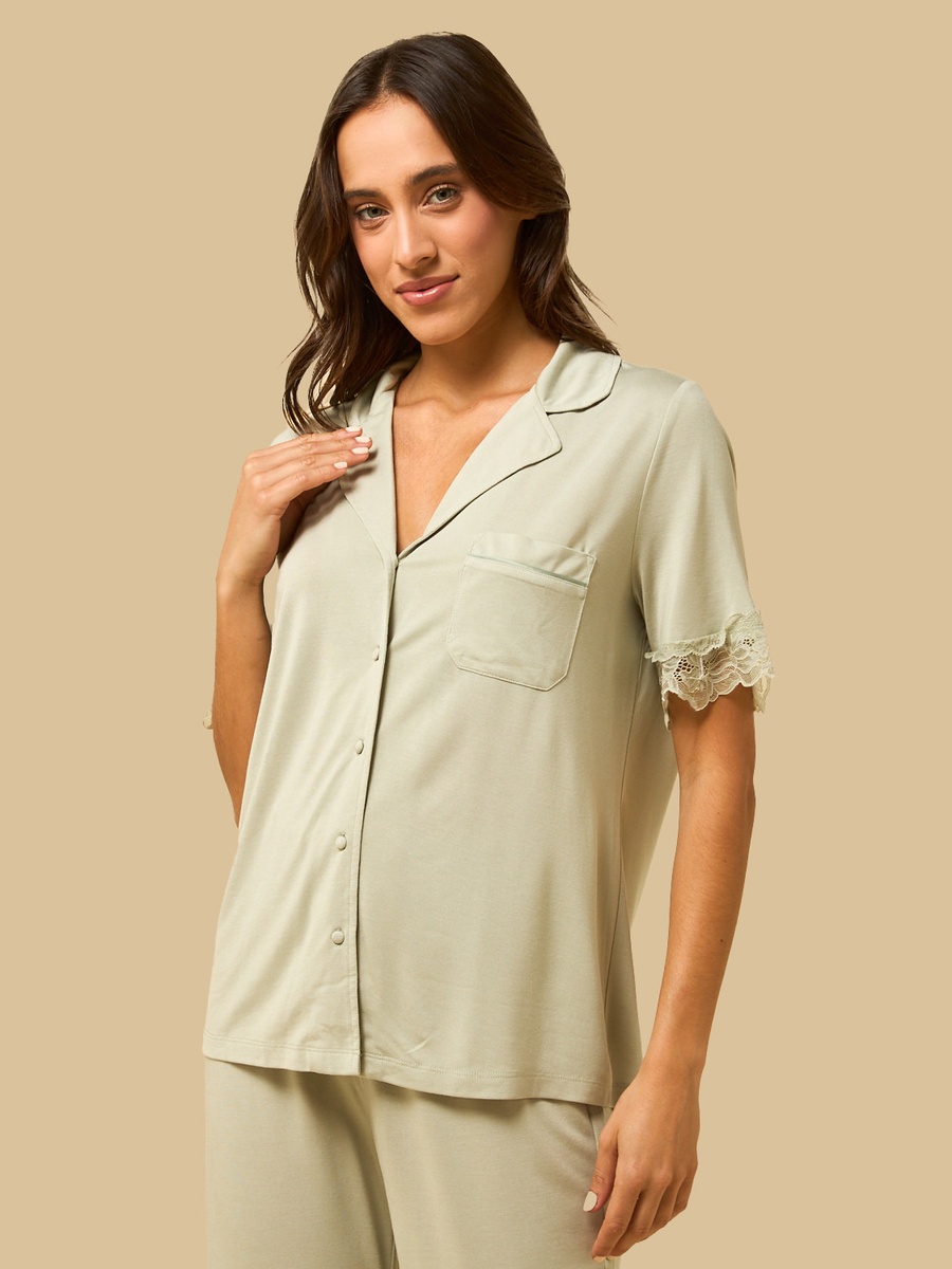 Lace Trim Pyjama Set
