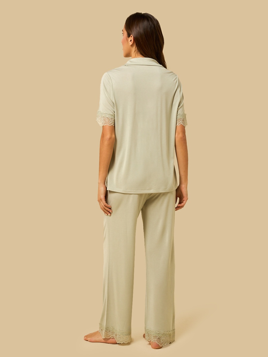 Lace Trim Pyjama Set