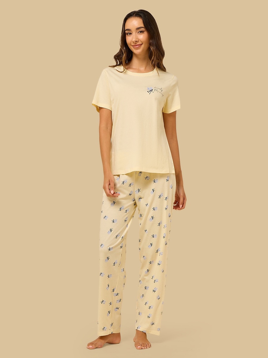 Floral Print Cotton Pyjama Set