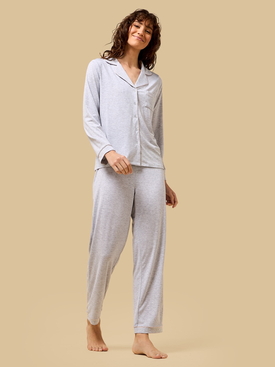 Plain Viscose Jersey Pyjama Set