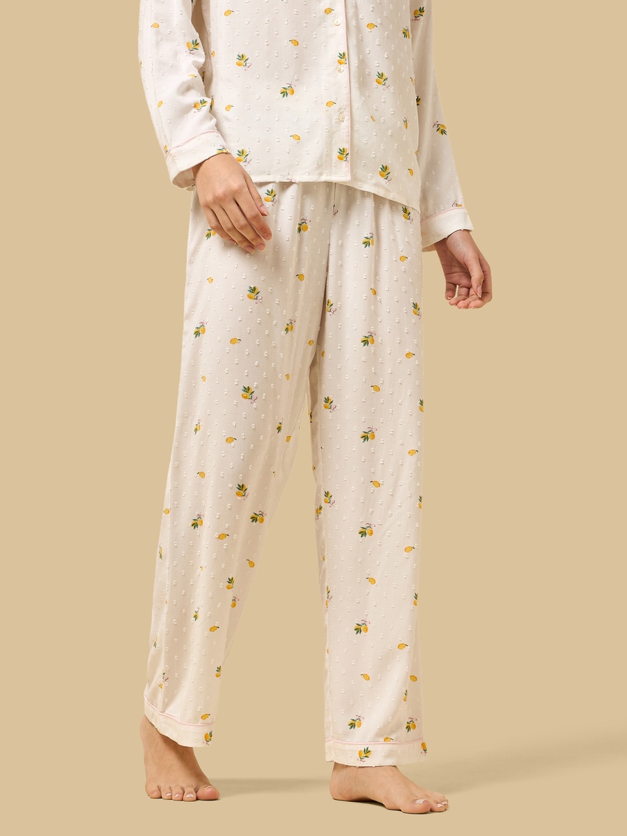 Fruit Print Dobby Pyjama Set