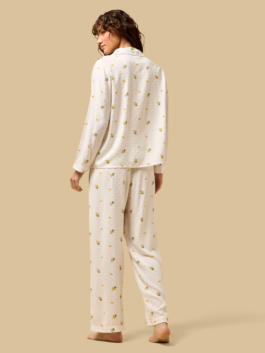 Fruit Print Dobby Pyjama Set