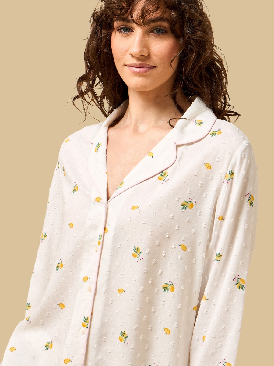 Fruit Print Dobby Pyjama Set