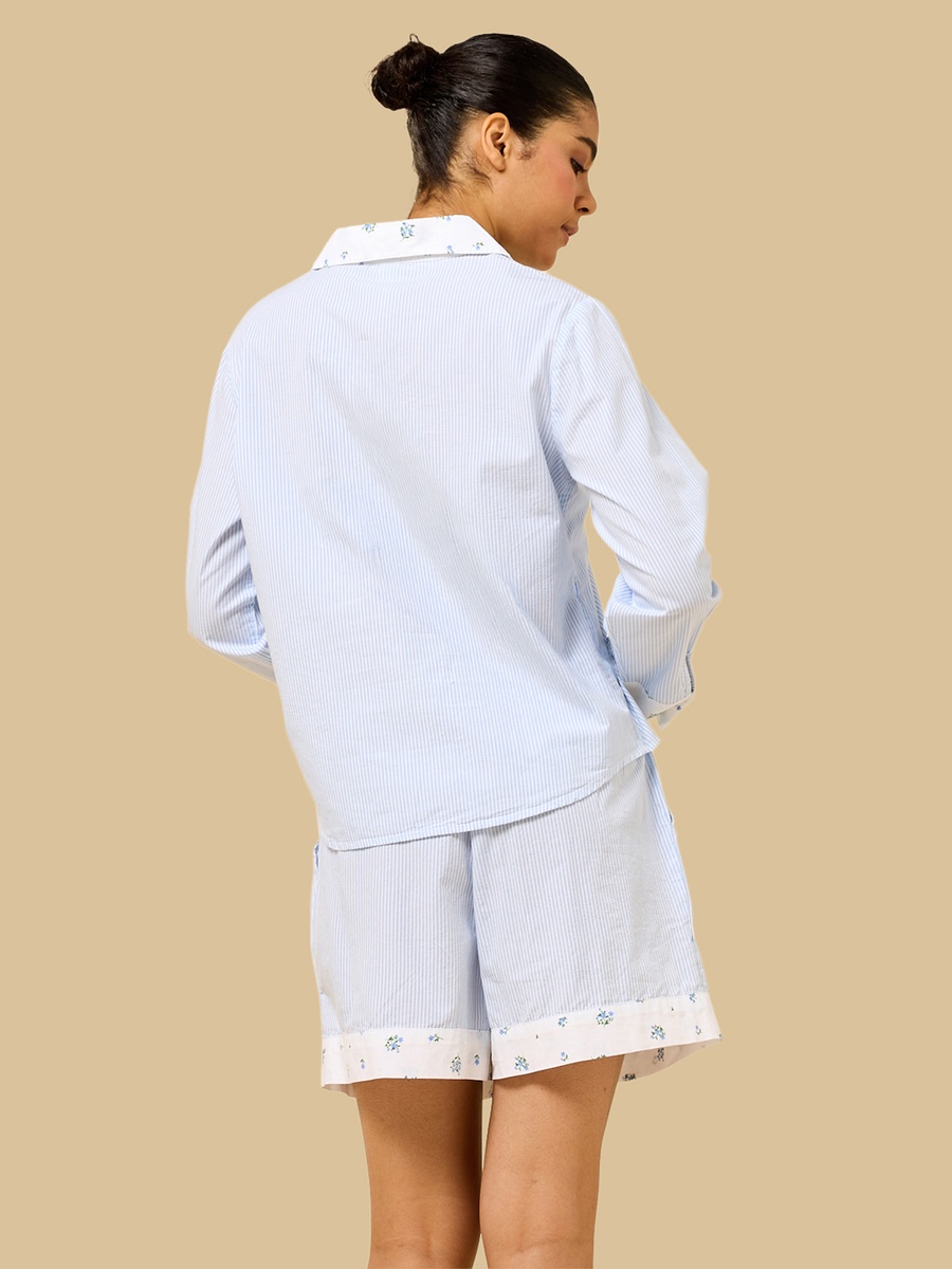 Striped Cotton Pyjama Set