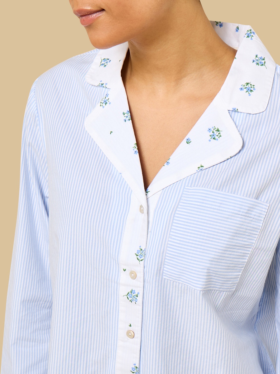 Striped Cotton Pyjama Set