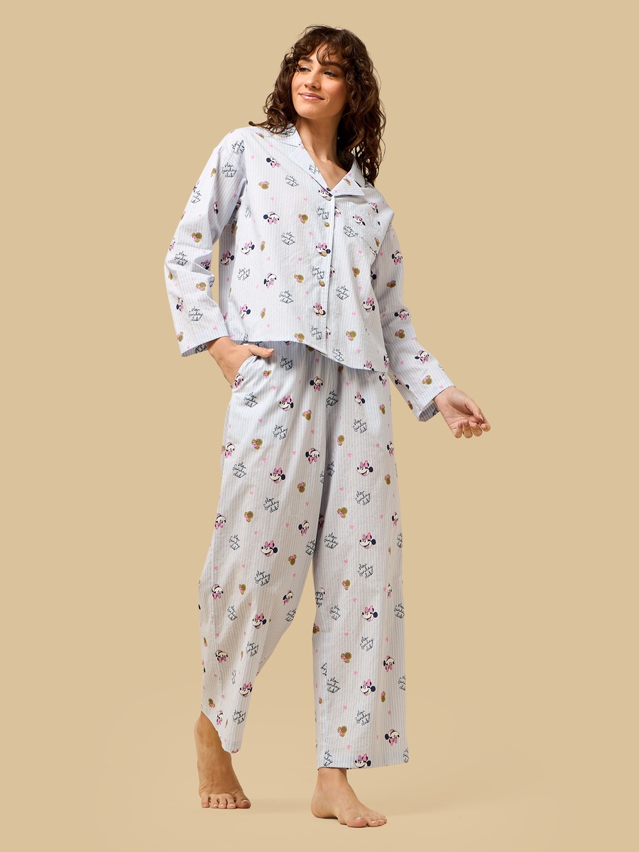 Minnie Mouse Print Pyjama Set