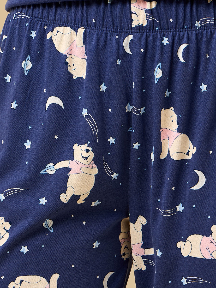 Winnie the Pooh Print Cotton Pyjama Set