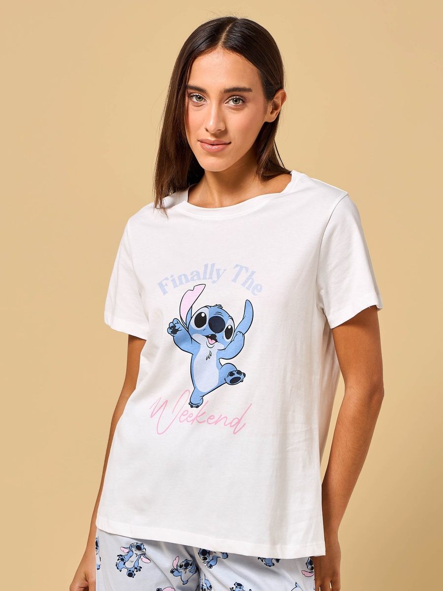 Stitch Print Pyjama Set