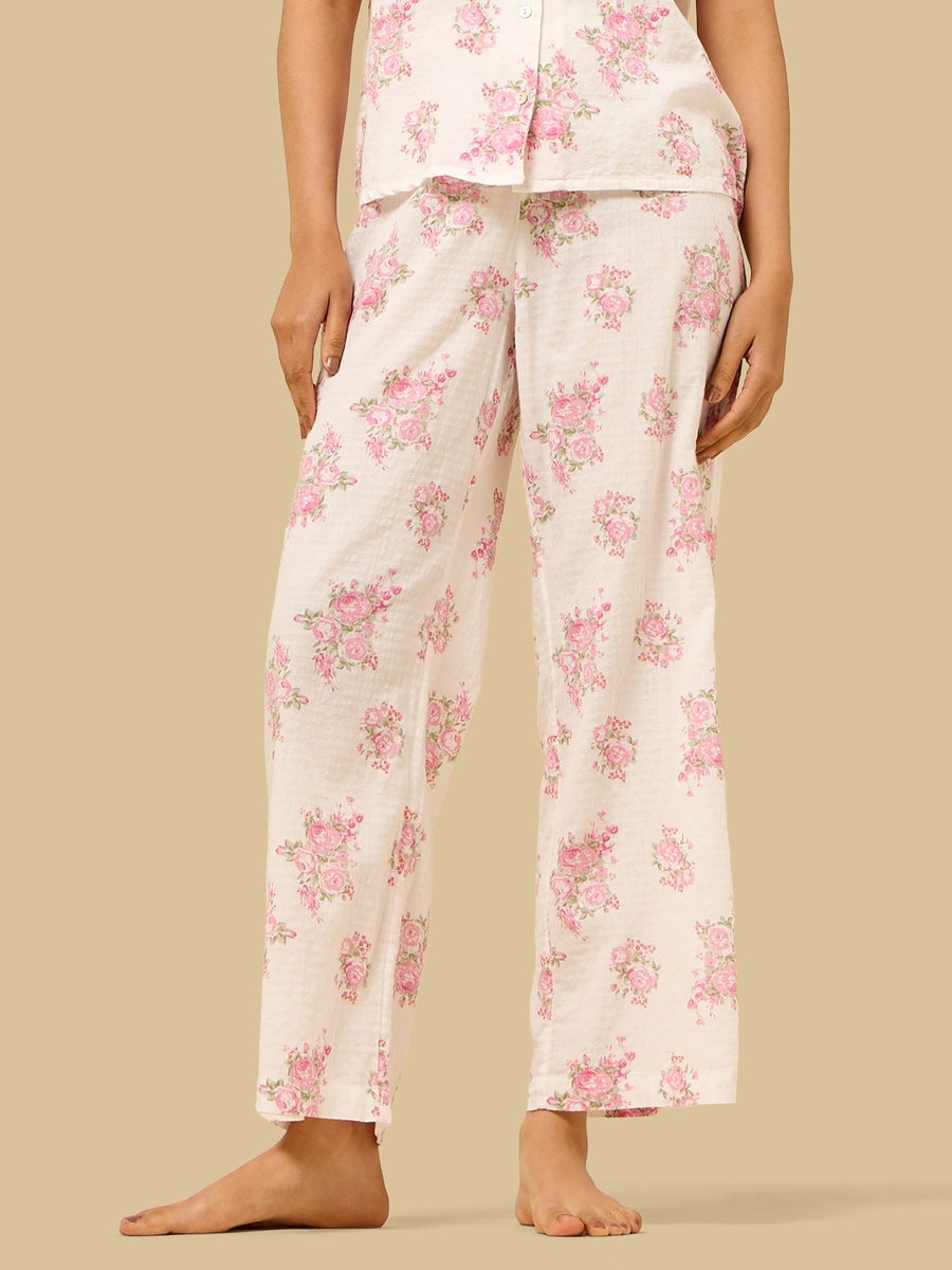 Floral Print Cotton Pyjama Set
