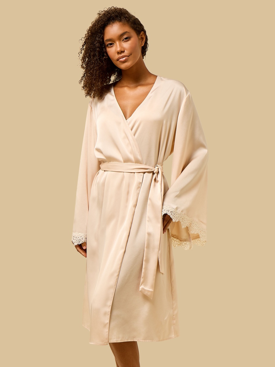 Lace Trim Night Robe