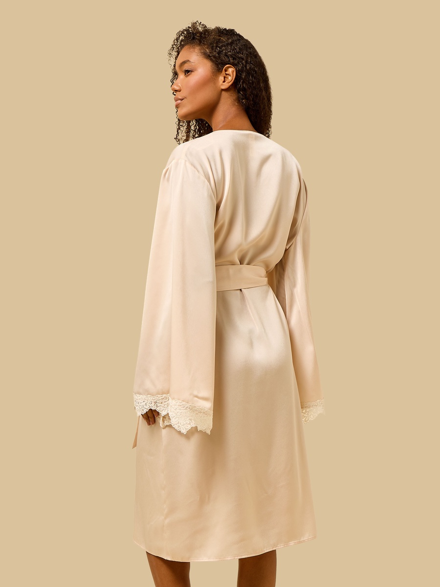 Lace Trim Night Robe