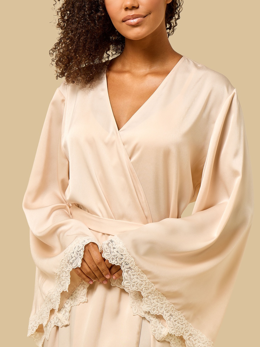 Lace Trim Night Robe