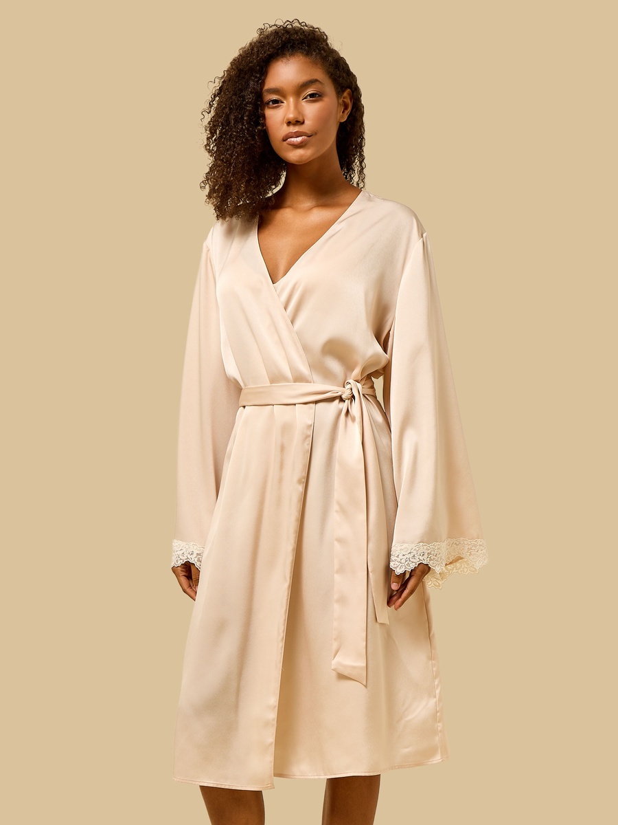 Lace Trim Night Robe