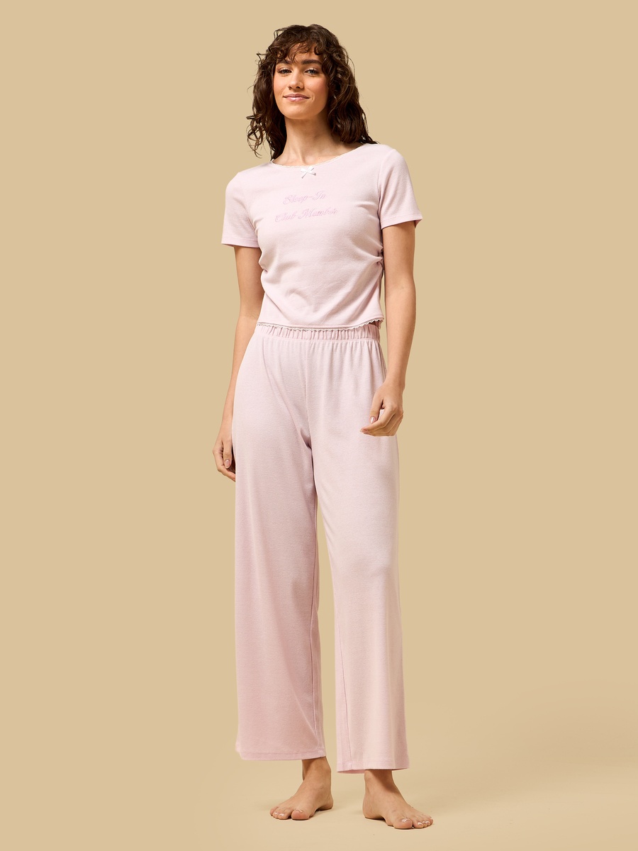 Lace Trim Pyjama Set