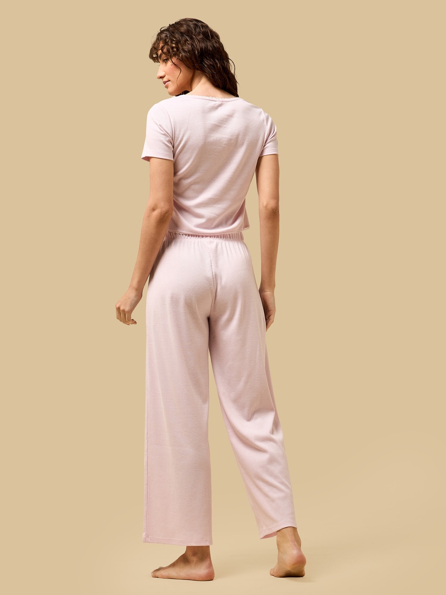 Lace Trim Pyjama Set