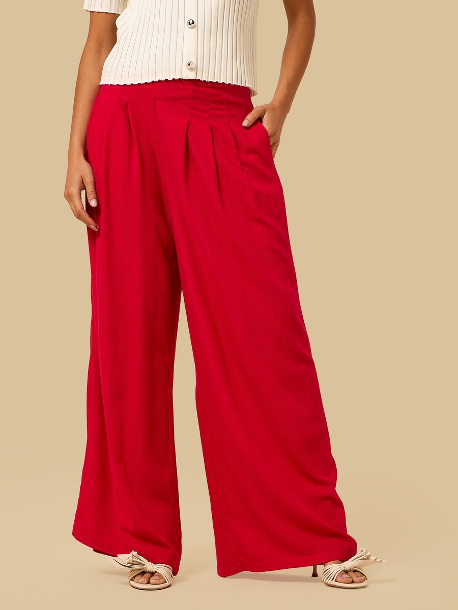 Mid-Rise Wide Leg Pants